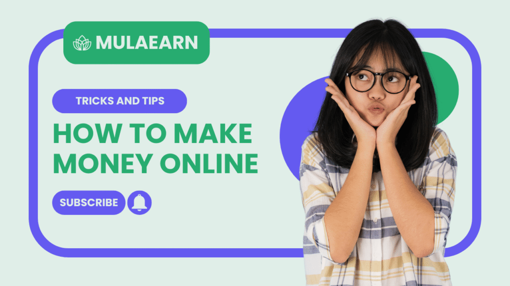 MulaEarn app overview showing how users can register, complete online earning activities, track earnings, and request withdrawals.