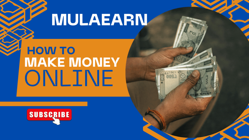 MulaEarn App dashboard displaying available earning tasks and features on an Android smartphone.