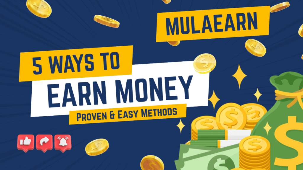 MulaEarn Zambia online earning platform showing how Zambian users can complete tasks and earn money through the app.